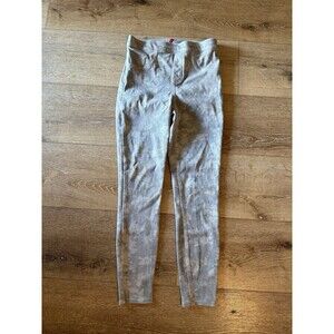 Spanx Womens Green Camo Straight Leg Pull On Cropped Pants Size Medium